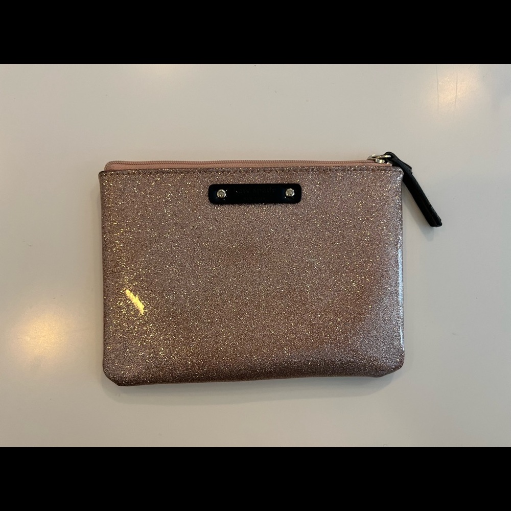 Kate Spade ✨Glitter✨ Rose Gold Pouch